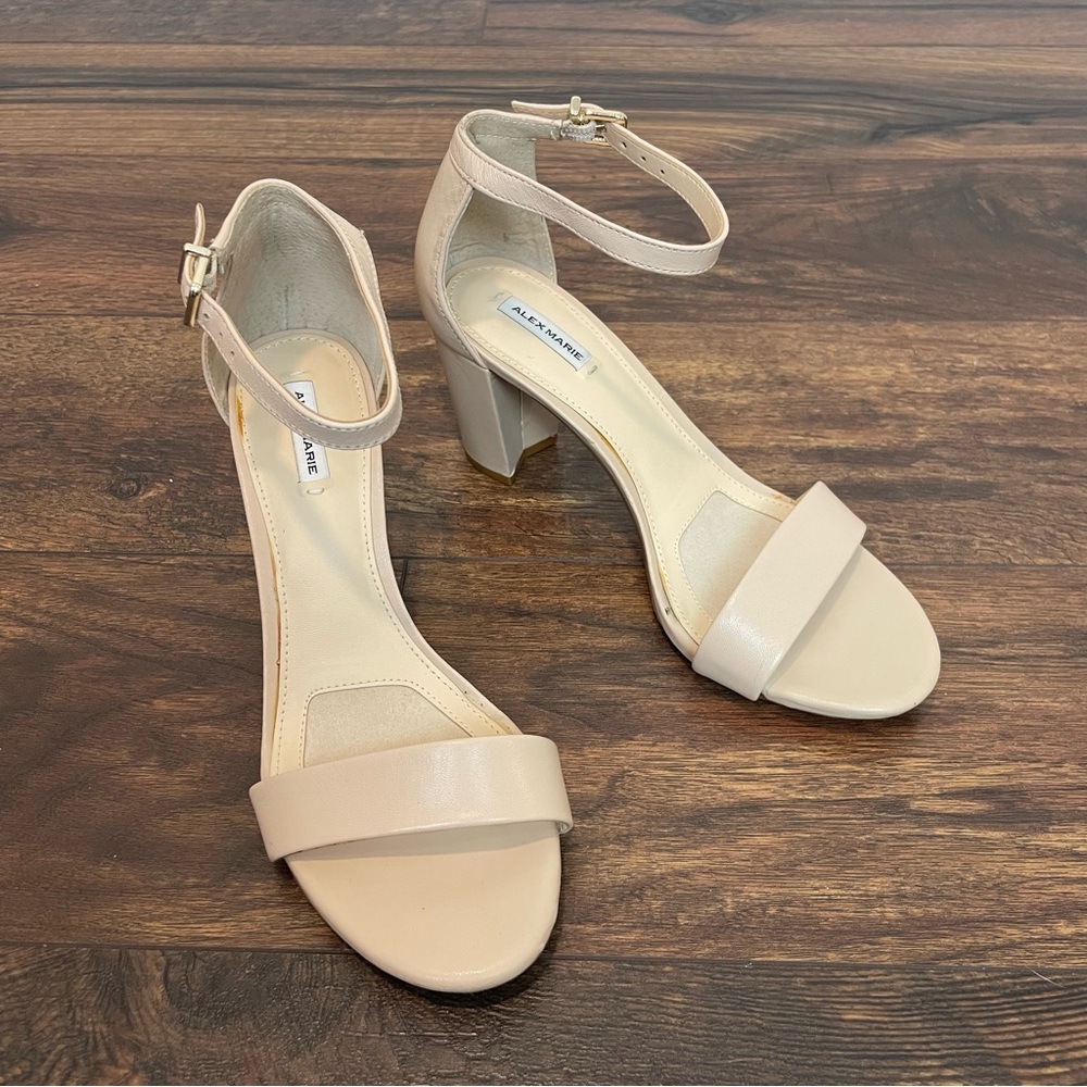 Alex Marie Women's  Ankle Strap Block Heel Sandals Size 7M